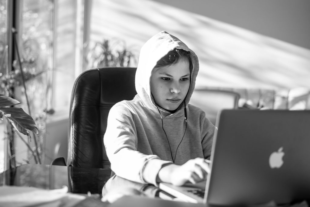 student, school, online